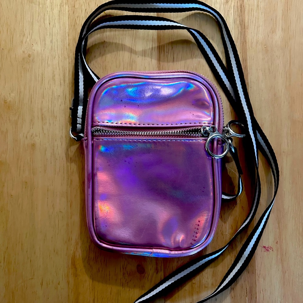 Pink Metallic Crossbody Purse
